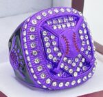 HOME PLATE PARTICIPATION RING --- PURPLE BODY, CLEAR STONES (Item #55-25)