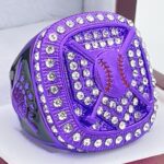 HOME PLATE PARTICIPATION RING --- PURPLE BODY, CLEAR STONES (Item #55-25)