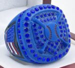 HOME PLATE PARTICIPATION RING --- BLUE BODY, BLUE STONES (Item #55-04)