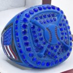 HOME PLATE PARTICIPATION RING --- BLUE BODY, BLUE STONES (Item #55-04)