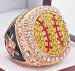 SOFTBALL PARTICIPATION RING --- ROSE GOLD BODY (Item #55-81)