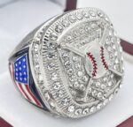 HOME PLATE PARTICIPATION RING --- SILVER BODY, CLEAR STONES (Item #55-09)