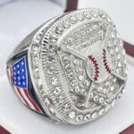 HOME PLATE PARTICIPATION RING --- SILVER BODY, CLEAR STONES (Item #55-09)