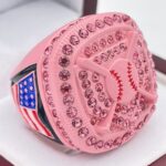 HOME PLATE PARTICIPATION RING --- PINK BODY, PINK STONES (Item #55-32)