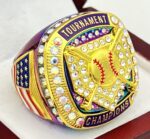 5 STAR HOME PLATE CHAMPION RING --- RAINBOW BODY, PRISMATIC STONES (Item #37-24)
