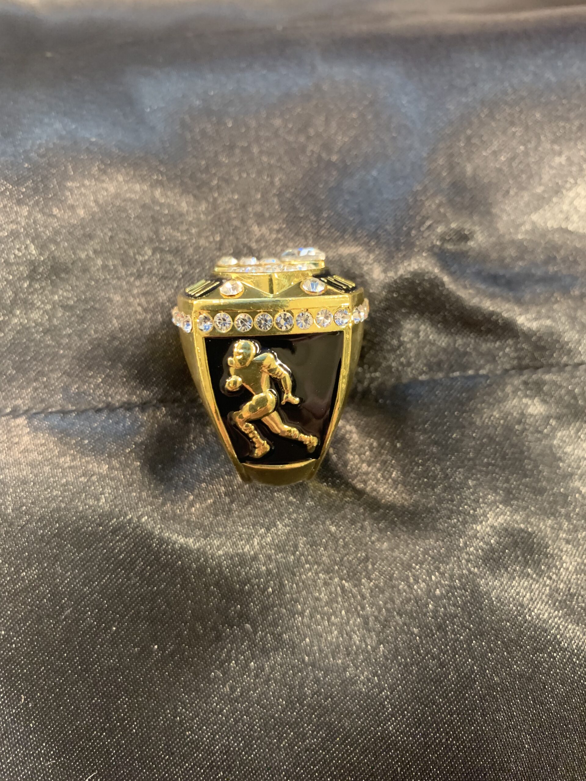 FOOTBALL CHAMPIONSHIP RING (24K REAL GOLD PLATED) Item # 24-09 – Discount  Sports Rings