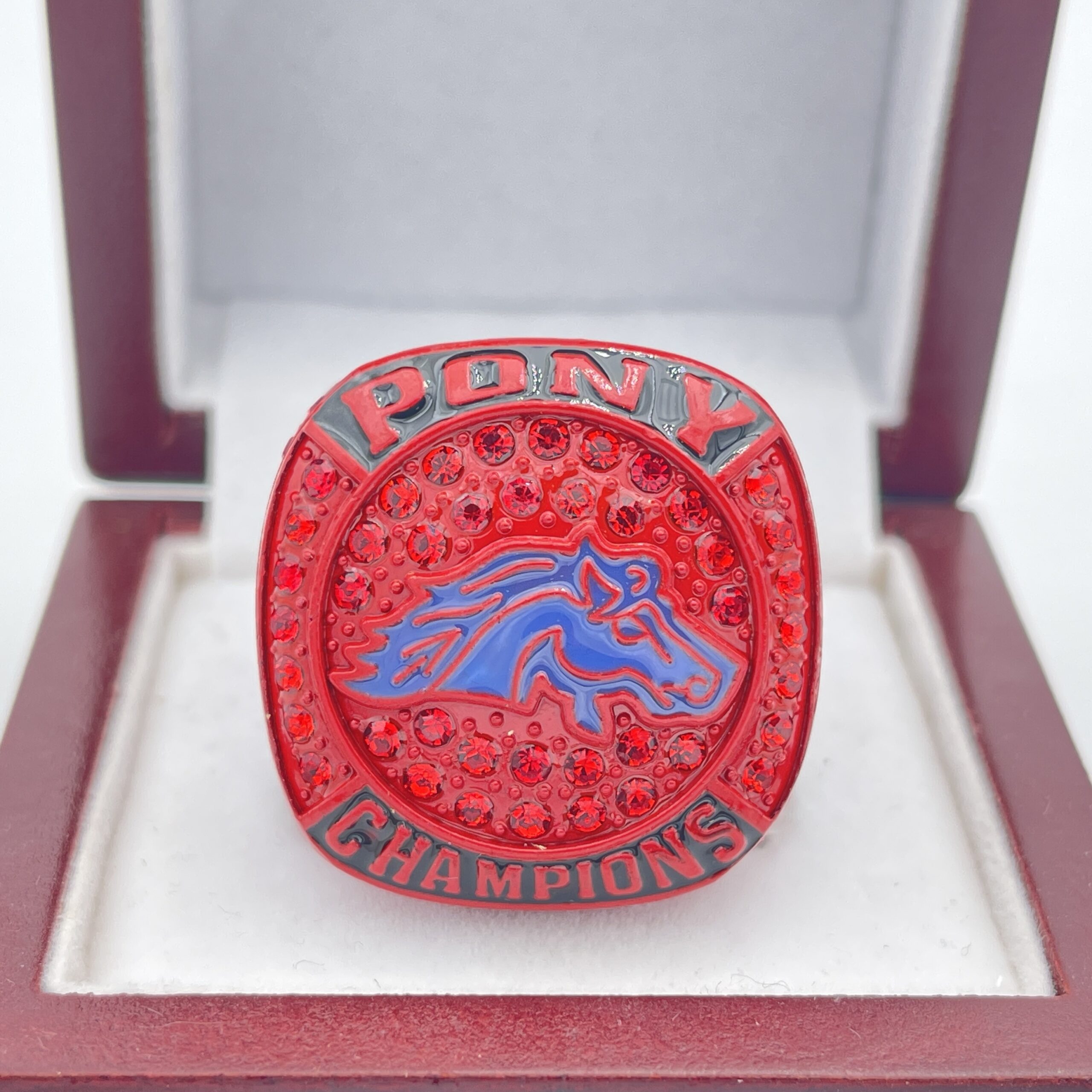 PONY CHAMPION RING — RED BODY (Item #40-24) – Discount Sports Rings