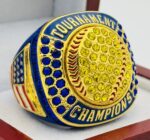 5 STAR SOFTBALL CHAMPION RING --- BLUE BODY, BLUE STONES (Item #37-112)
