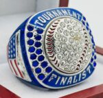 5 STAR BALL FINALIST RING --- BLUE BODY, BLUE STONES (Item #37-153)