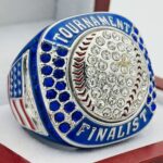 5 STAR BALL FINALIST RING --- BLUE BODY, BLUE STONES (Item #37-153)