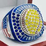 5 STAR SOFTBALL FINALIST RING --- BLUE BODY, BLUE STONES (Item #37-109)