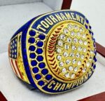 5 STAR BALL CHAMPION RING - BLUE BODY, BLUE STONES (Item #37-156)