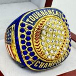 5 STAR BALL CHAMPION RING - BLUE BODY, BLUE STONES (Item #37-156)