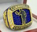 gold and blue cornhole championship ring