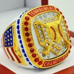 5 STAR HOME PLATE CHAMPION RING --- WHITE BODY, NATIONAL RING (Item #37-36)