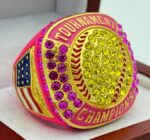 5 STAR SOFTBALL CHAMPION RING --- NEON PINK BODY (Item #37-104)