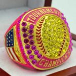 5 STAR SOFTBALL CHAMPION RING --- NEON PINK BODY (Item #37-104)