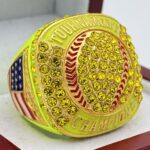 5 STAR SOFTBALL CHAMPION RING --- NEON YELLOW BODY (Item #37-120)