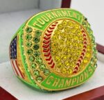 5 STAR SOFTBALL CHAMPION RING --- NEON GREEN BODY (Item #37-136)