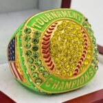 5 STAR SOFTBALL CHAMPION RING --- NEON GREEN BODY (Item #37-136)