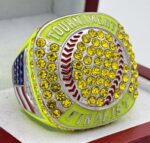 5 STAR SOFTBALL FINALIST RING --- NEON YELLOW BODY (Item #37-117)