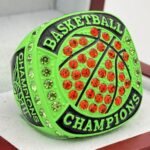 BASKETBALL CHAMPION RING --- NEON GREEN BODY (Item #52-32)