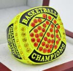 BASKETBALL CHAMPION RING --- NEON YELLOW BODY (Item #52-36)