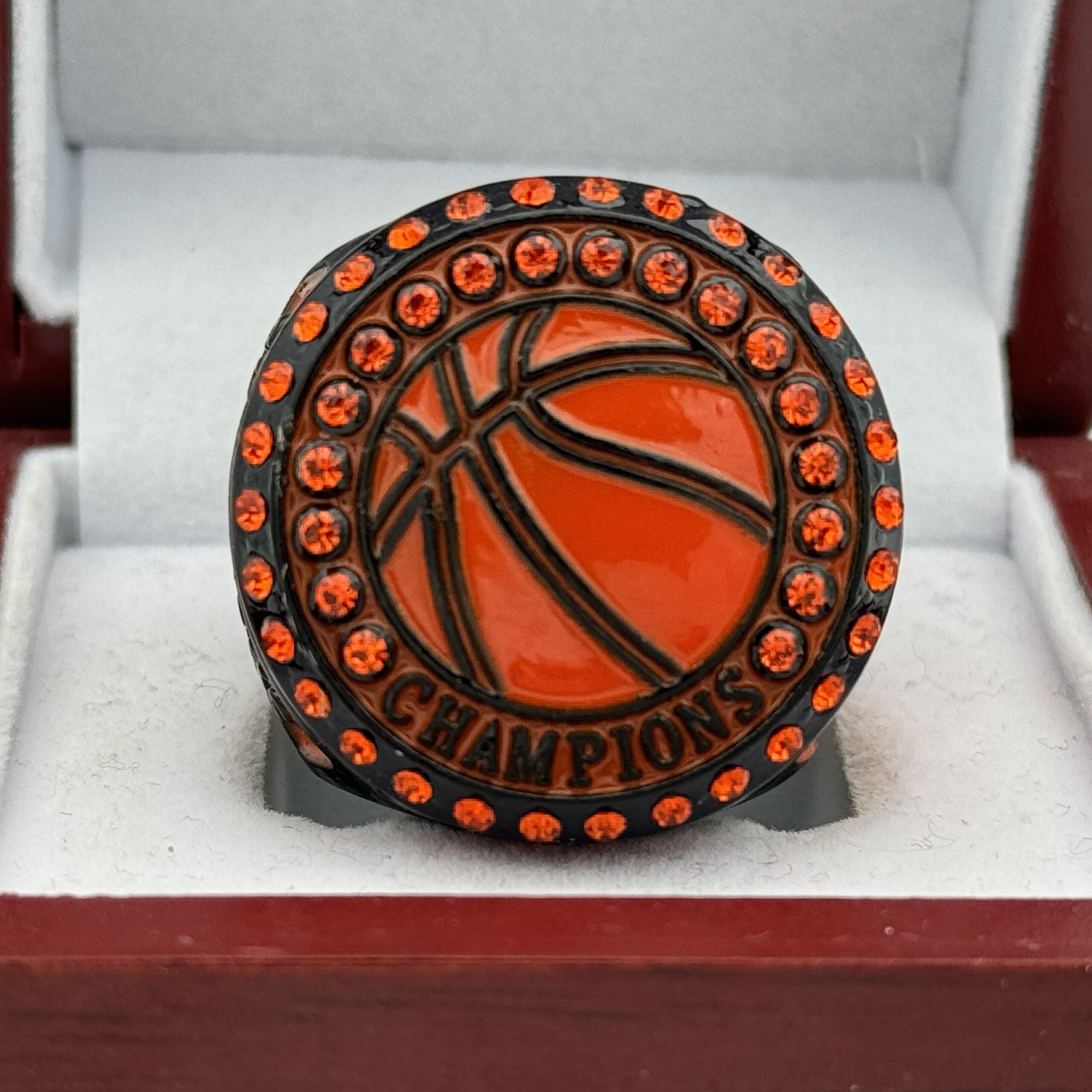 orange basketball sports ring