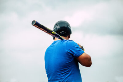 Man holding a baseball bat