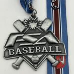 PERFECT SPORTS AWARDS BASBEALL FINALIST MEDAL --- ANTIQUE SILVER