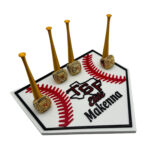 CUSTOMIZABLE 3D BASEBALL/SOFTBALL HOMEPLATE DISPLAY