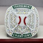 HOME PLATE CHAMPION RING --- WHITE BODY, GREEN PAINT (Item #50-124) - Image 3
