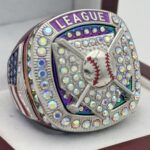 5 STAR HOME PLATE LEAGUE PARTICIPATION RING --- RAINBOW BODY, SILVER (Item #62-224)