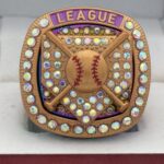 5 STAR HOME PLATE LEAGUE PARTICIPATION RING --- RAINBOW BODY, BRONZE (Item #62-221) - Image 3