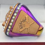 5 STAR HOME PLATE LEAGUE PARTICIPATION RING --- RAINBOW BODY, BRONZE (Item #62-221) - Image 2