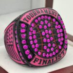 BLACK OUT SERIES BALL FINALIST RING --- PINK PAINT (Item #61-01)
