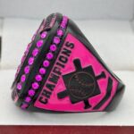 BLACK OUT SERIES BALL CHAMPION RING --- PINK PAINT (Item #61-04) - Image 2