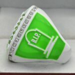 GLOWING GHOST CHAMPION RING --- WHITE BODY, GREEN STONES (Item#43-108) - Image 5