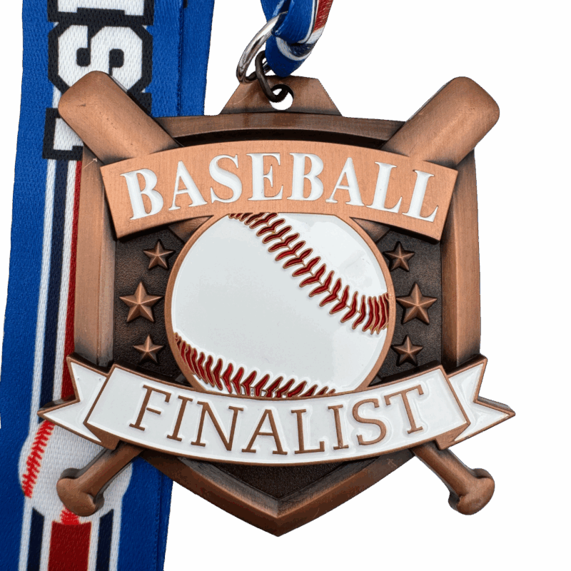 bronze baseball finalist medal