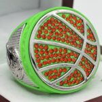 5 STAR BASKETBALL FINALIST RING --- NEON GREEN BODY (Item #52-121)