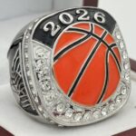 2026 BASKETBALL PARTICIPATION RING --- SILVER, PAINTED BALL (Item #54-69)
