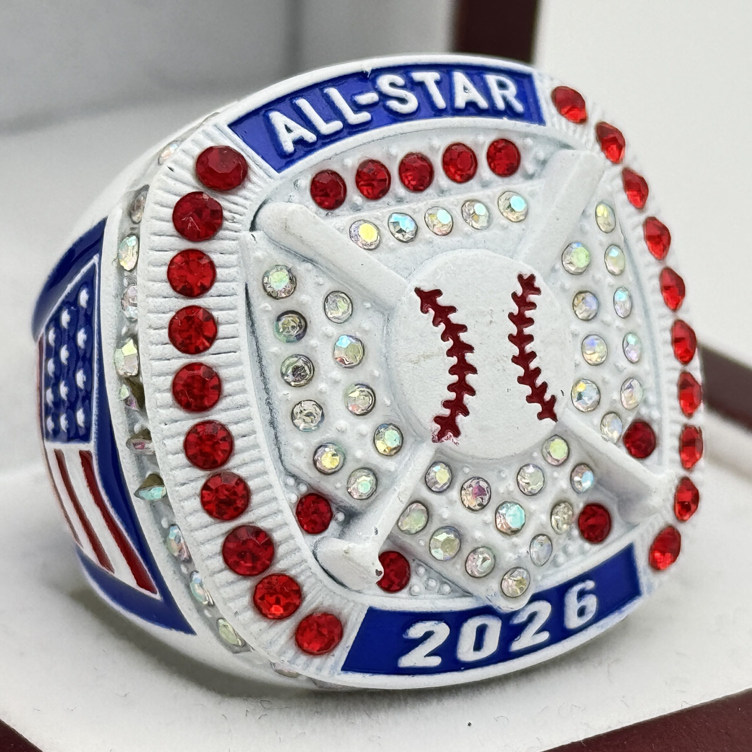 IMG_3405 ALL-STAR 2026 HOME PLATE RING --- WHITE BODY, NATIONAL RING (Item #54-36) - Image 1