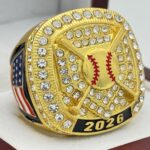 HOME PLATE 2026 PARTICIPATION RING --- GOLD BODY, CLEAR STONE (Item #54-24)