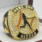 HOME RUN HITTER BATTER RING --- GOLD BODY, CLEAR STONES (Item #53-256)