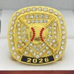 HOME PLATE 2026 PARTICIPATION RING --- GOLD BODY, CLEAR STONE (Item #54-24) - Image 3