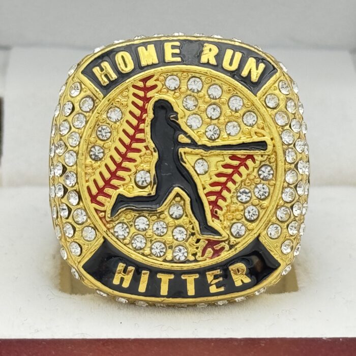 HOME RUN HITTER BATTER RING - GOLD BODY, CLEAR STONES (Item #53-256 ...