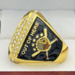 HOME RUN HITTER BATTER RING --- GOLD BODY, CLEAR STONES (Item #53-256) - Image 2