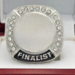 ROUND ADD YOUR LOGO FINALIST RING --- SILVER BODY, CLEAR STONES, 2 ENGRAVABLE SIDES (Item #58-165) - Image 3