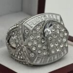 ICED OUT CLASSIC FOOTBALL FINALIST RING --- SILVER BODY (Item #59-49)