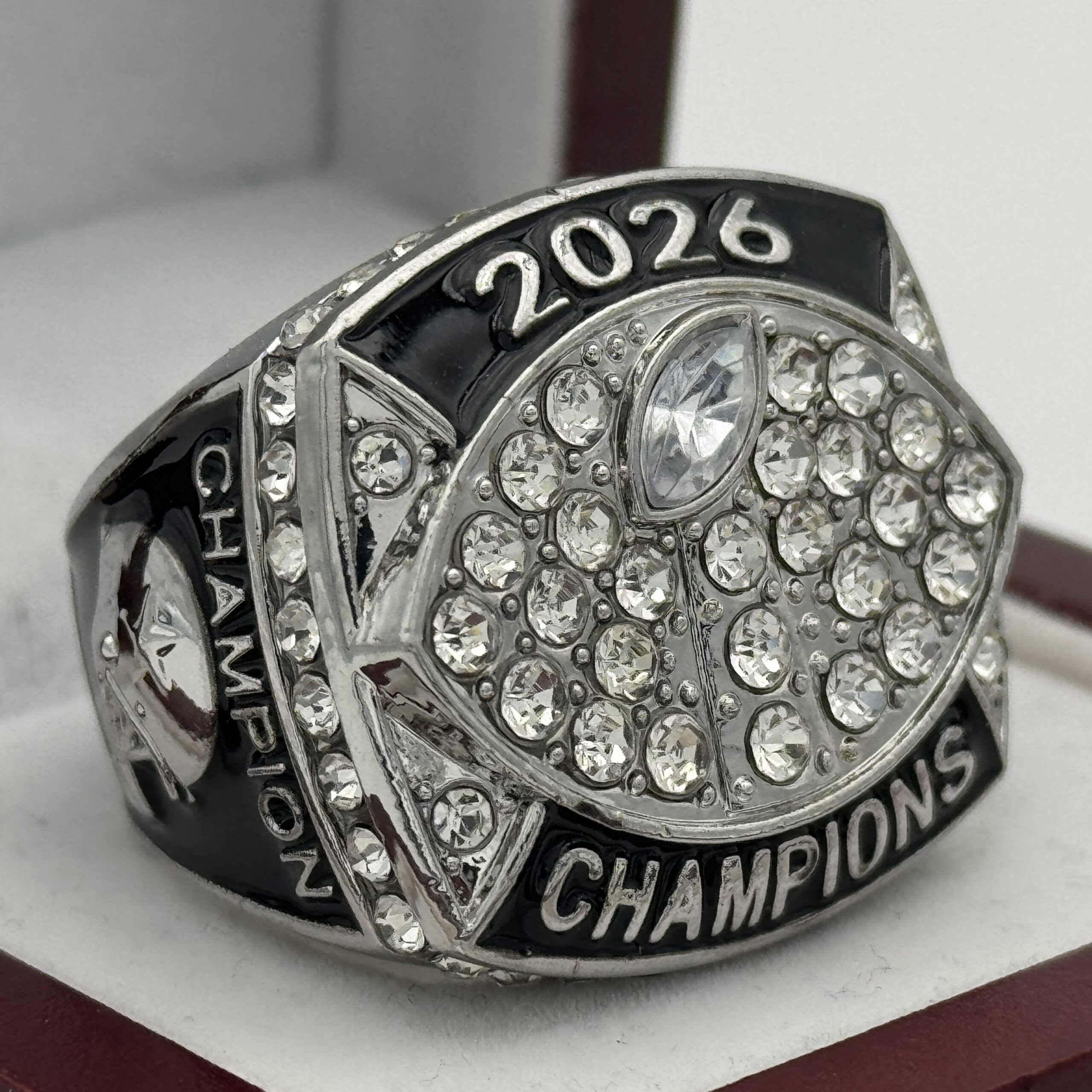 IMG_4197 CLASSIC FOOTBALL 2026 CHAMPION RING --- SILVER BODY (Item #54-49) - Image 1